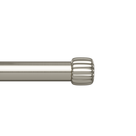 Single Curtain Rods | color: Nickel-Steel | size: 36-66" (91-168 cm) | diameter: 1" (2.5 cm)